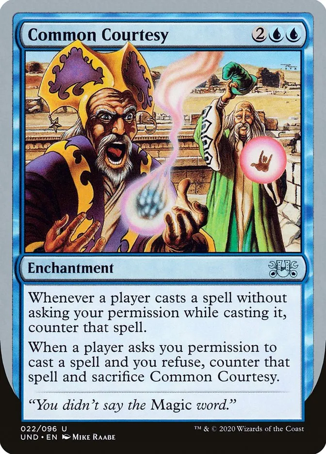 2020 Unsanctioned Common Courtesy uncommon #22 uncommon card image