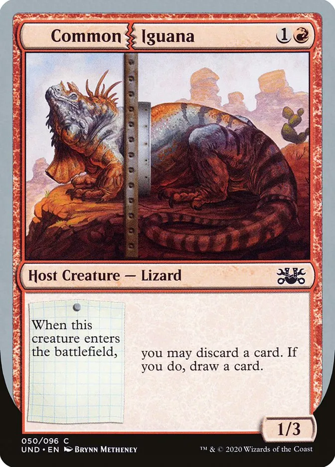 2020 Unsanctioned Common Iguana #50 card image