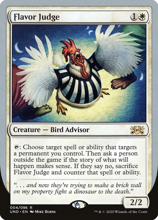 2020 Unsanctioned Flavor Judge #4 rare card image