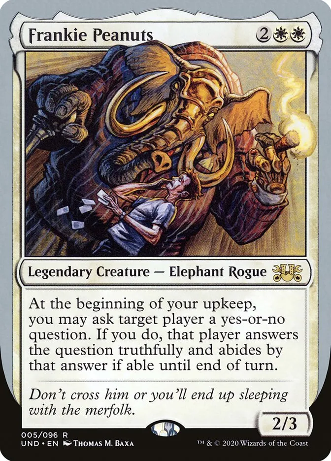2020 Unsanctioned Frankie Peanuts #5 rare card image