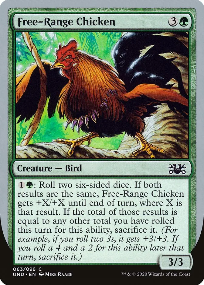 2020 Unsanctioned Free-Range Chicken common #63 common card image