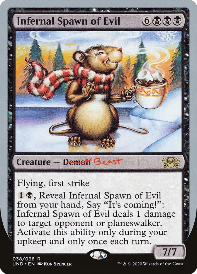 2020 Unsanctioned Infernal Spawn of Evil #38 rare card image