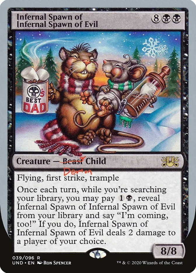 2020 Unsanctioned Infernal Spawn of Infernal Spawn of Evil #39 rare card image