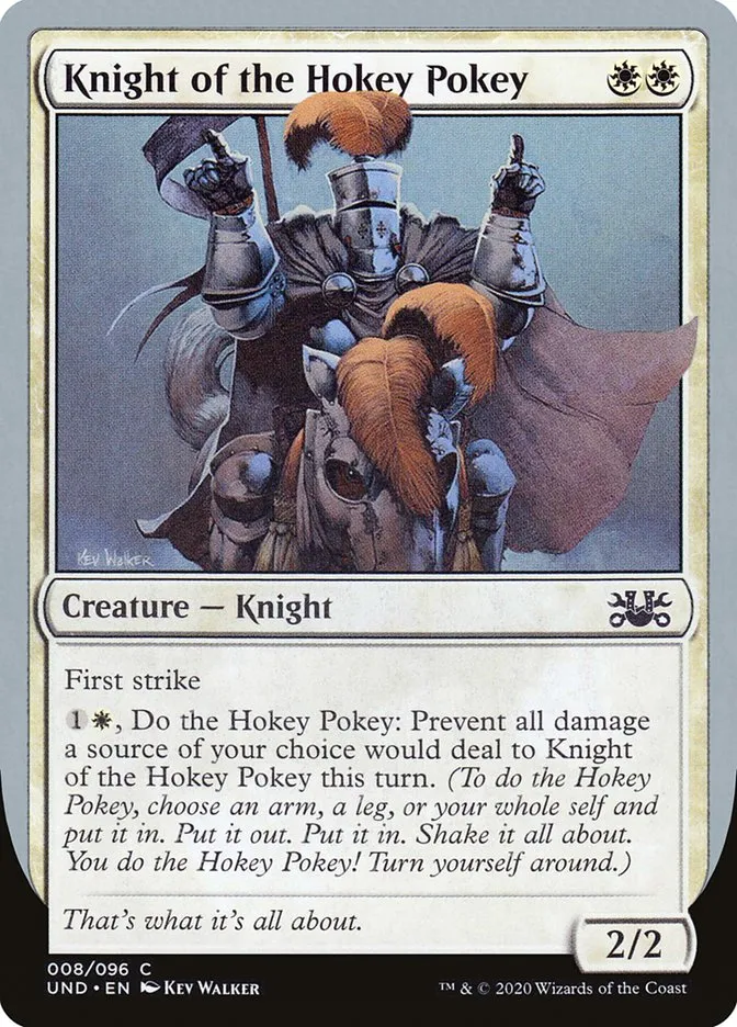 2020 Unsanctioned Knight of the Hokey Pokey #8 common card image