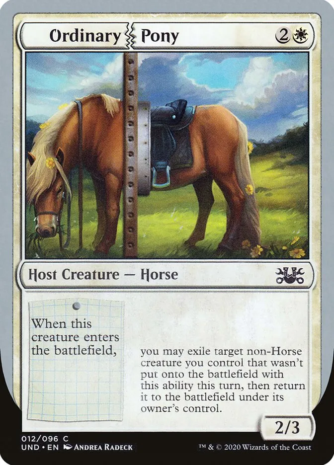 2020 Unsanctioned Ordinary Pony common #12 common card image
