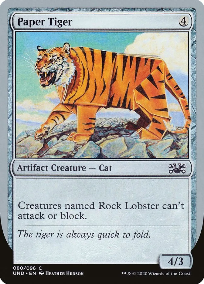 2020 Unsanctioned Paper Tiger common #80 common card image