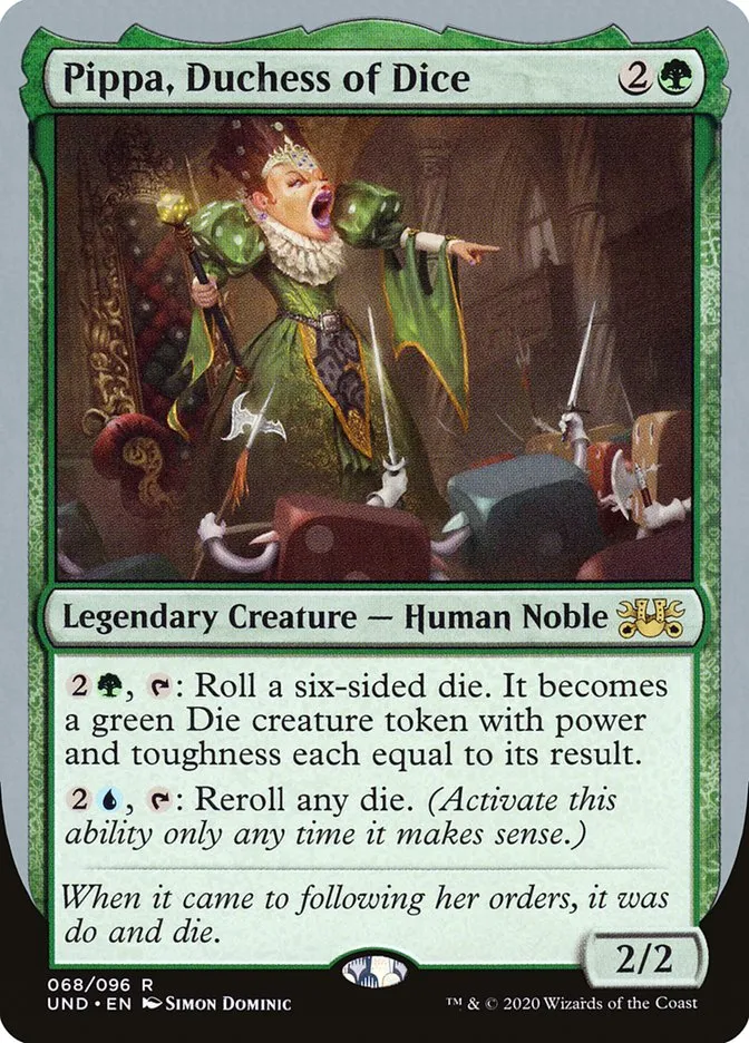 2020 Unsanctioned Pippa, Duchess of Dice #68 rare card image