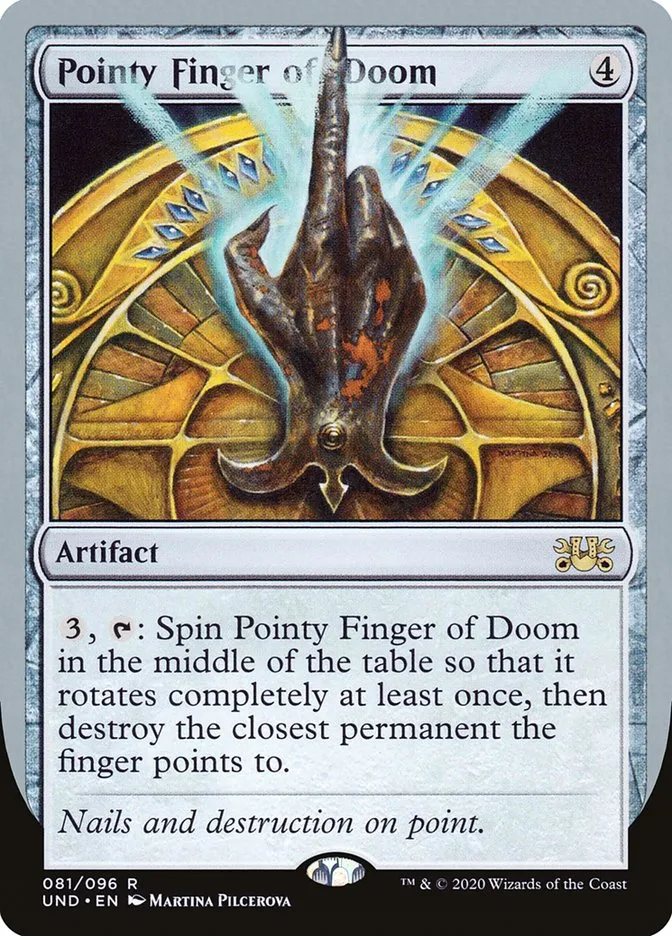 2020 Unsanctioned Pointy Finger of Doom #81 rare card image