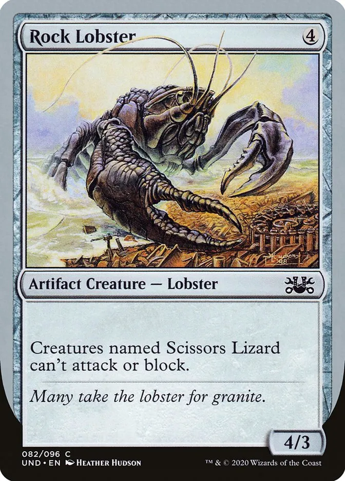 2020 Unsanctioned Rock Lobster #82 common card image