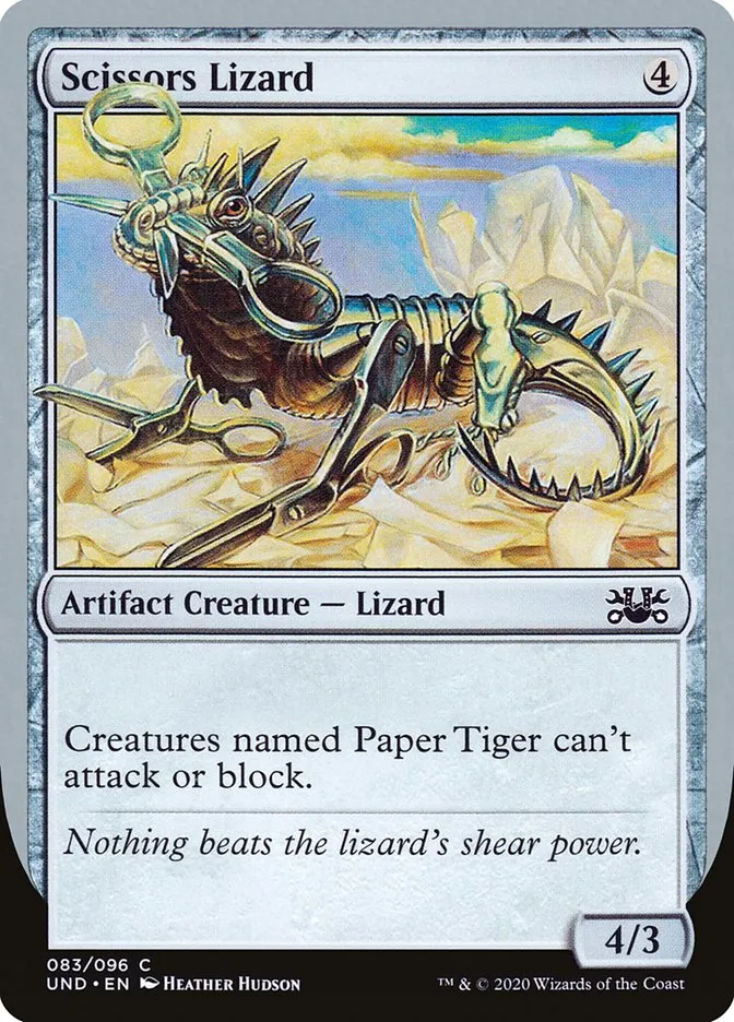 2020 Unsanctioned Scissors Lizard common #83 common card image