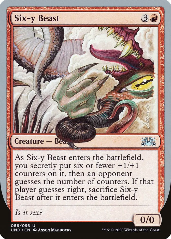 2020 Unsanctioned Six-y Beast #56 uncommon card image