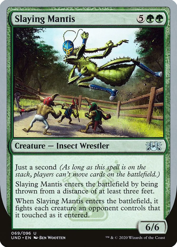 2020 Unsanctioned Slaying Mantis #69 uncommon card image