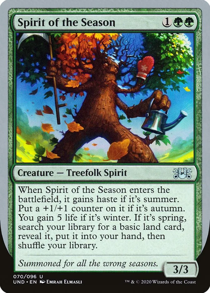 2020 Unsanctioned Spirit of the Season #70 uncommon card image
