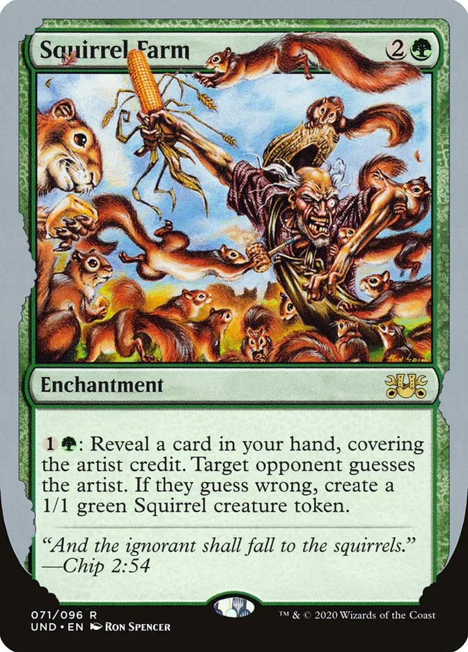 2020 Unsanctioned Squirrel Farm #71 rare card image