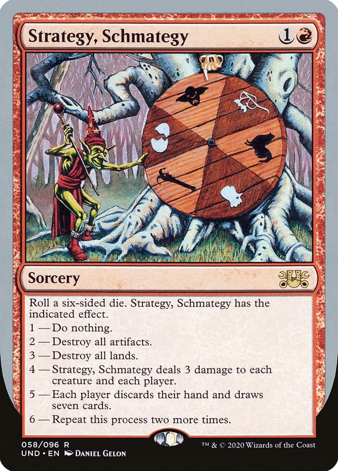 2020 Unsanctioned Strategy, Schmategy #58 rare card image
