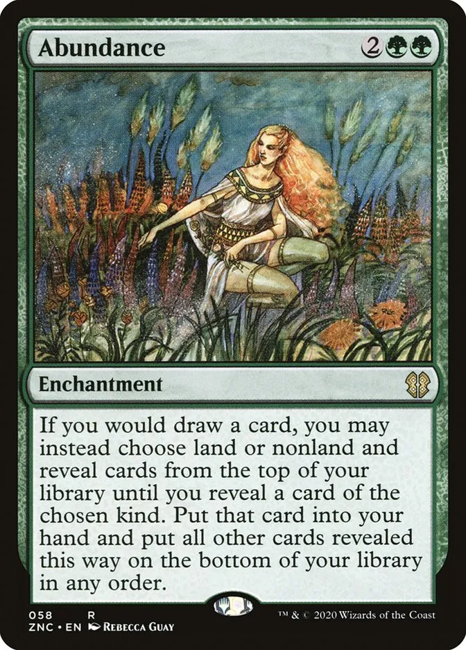 2020 Zendikar Rising Commander Abundance rare #58 rare card image