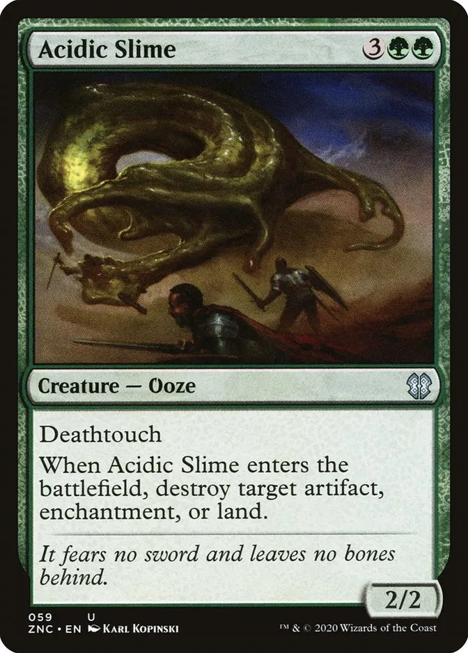 2020 Zendikar Rising Commander Acidic Slime uncommon #59 uncommon card image