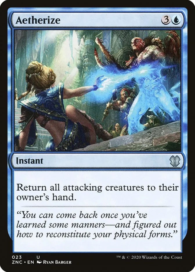 2020 Zendikar Rising Commander Aetherize uncommon #23 uncommon card image