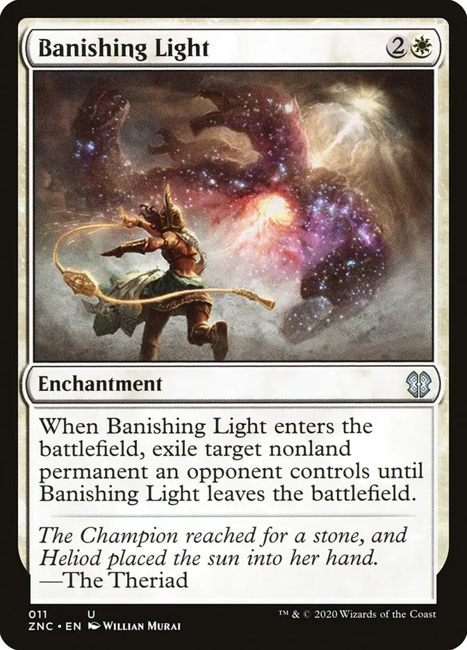 2020 Zendikar Rising Commander Banishing Light uncommon #11 uncommon card image