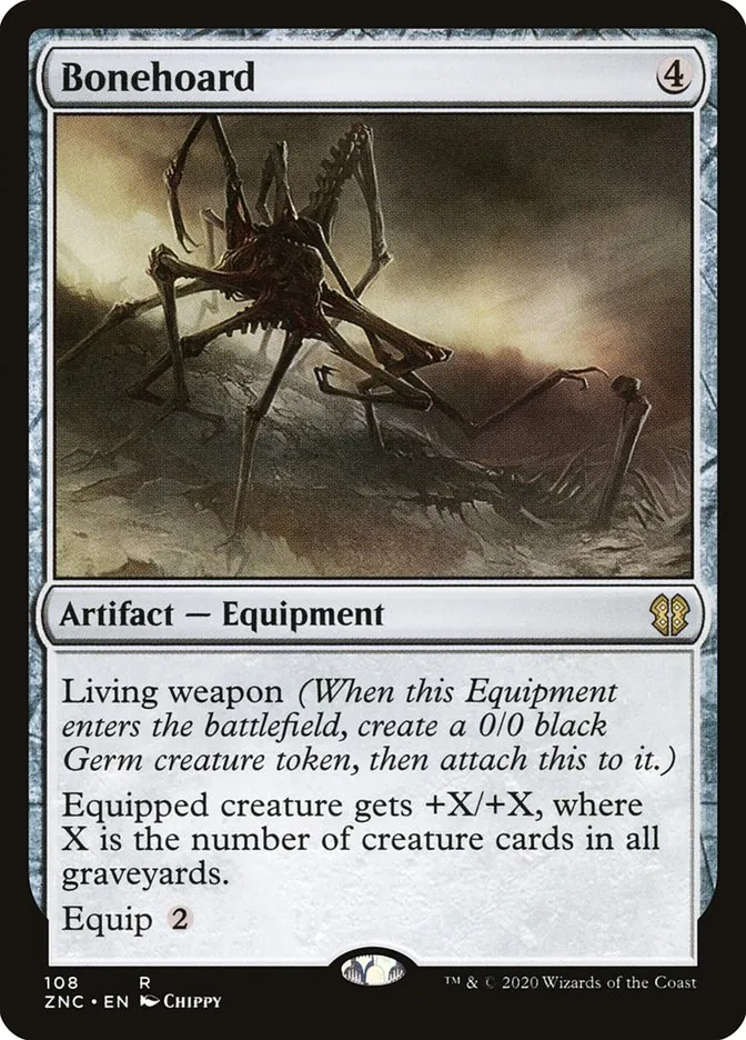 2020 Zendikar Rising Commander Bonehoard rare #108 rare card image