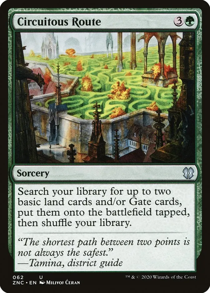 2020 Zendikar Rising Commander Circuitous Route uncommon #62 uncommon card image
