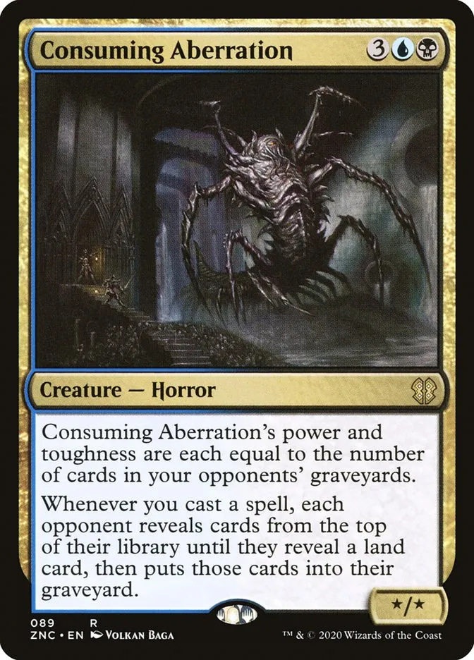 2020 Zendikar Rising Commander Consuming Aberration rare #89 rare card image