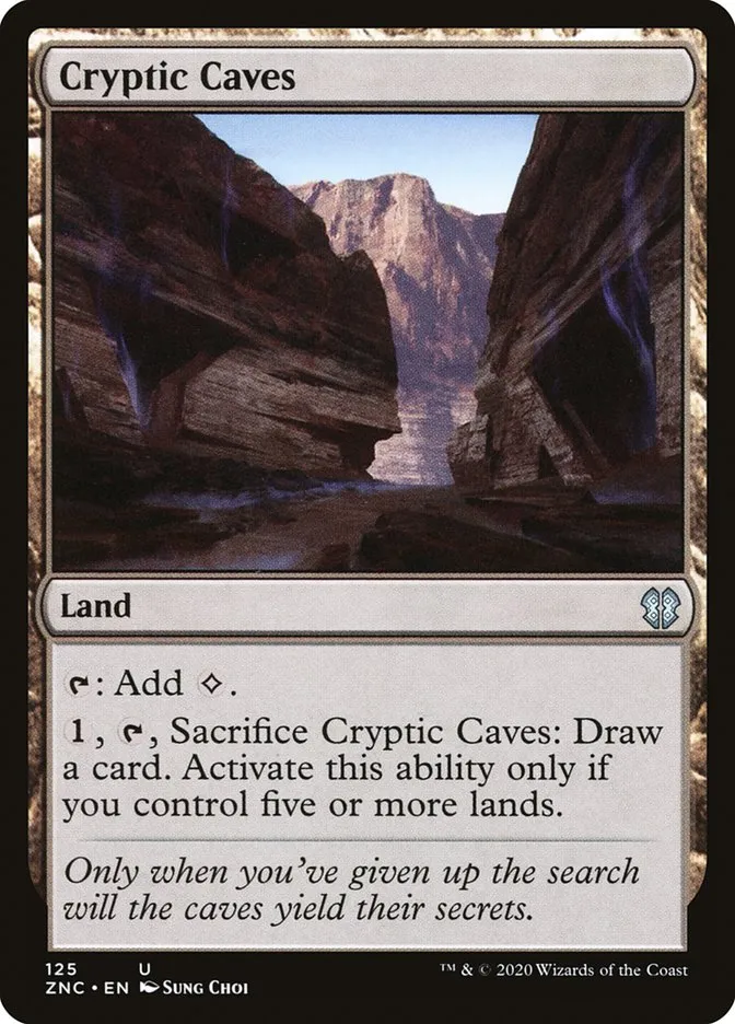2020 Zendikar Rising Commander Cryptic Caves uncommon #125 uncommon card image