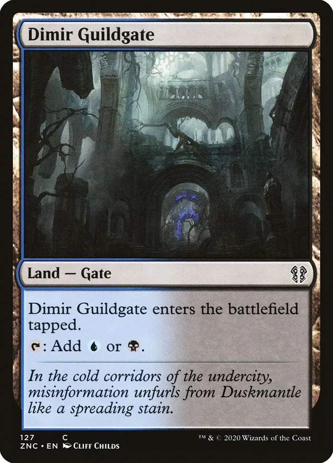 2020 Zendikar Rising Commander Dimir Guildgate common #127 common card image