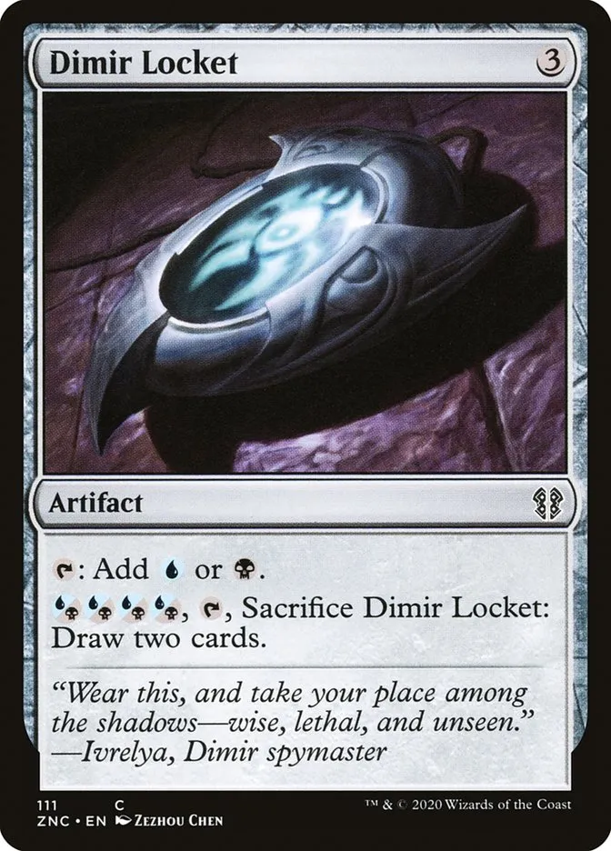 2020 Zendikar Rising Commander Dimir Locket common #111 common card image