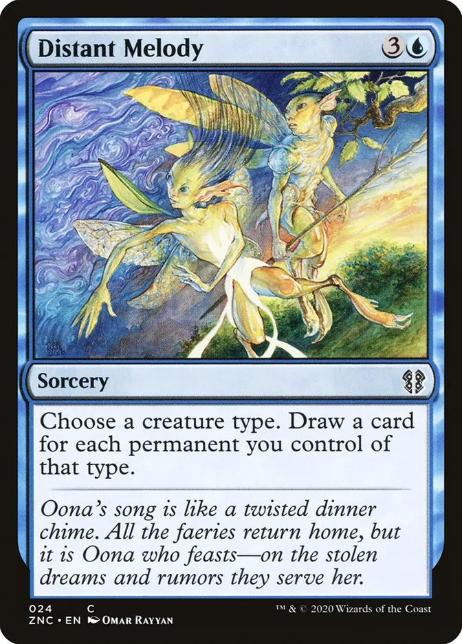 2020 Zendikar Rising Commander Distant Melody common #24 common card image