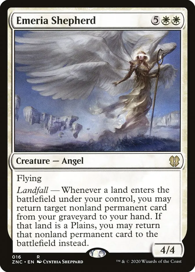 2020 Zendikar Rising Commander Emeria Shepherd rare #16 rare card image