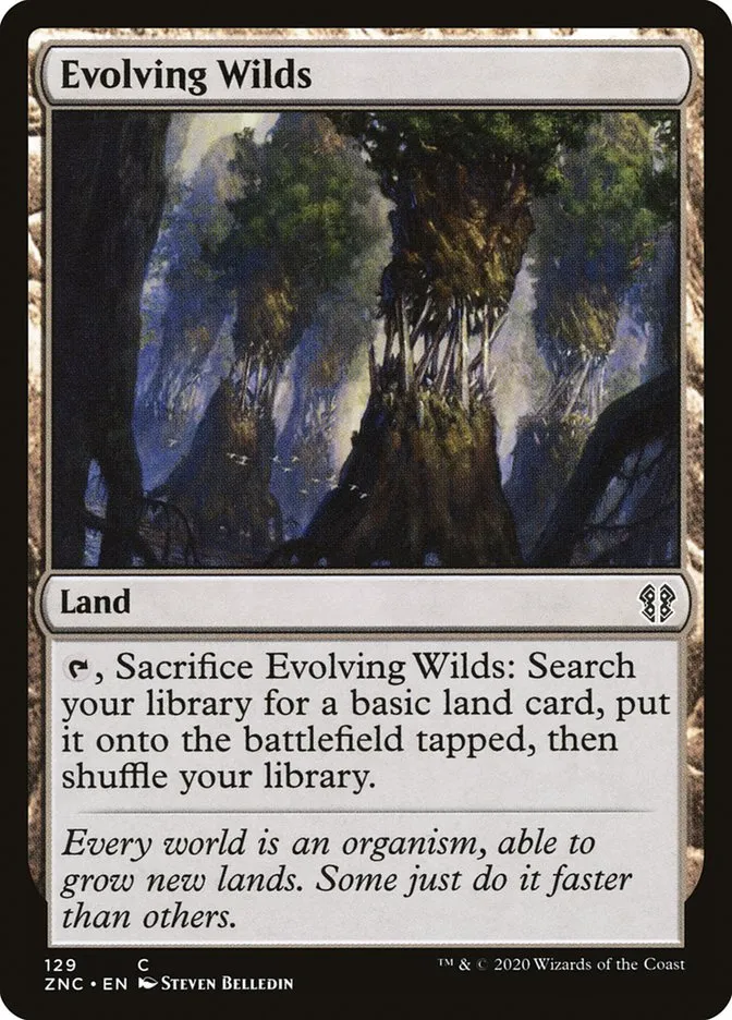 2020 Zendikar Rising Commander Evolving Wilds common #129 common card image