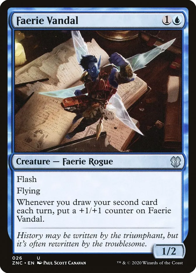 2020 Zendikar Rising Commander Faerie Vandal uncommon #26 uncommon card image