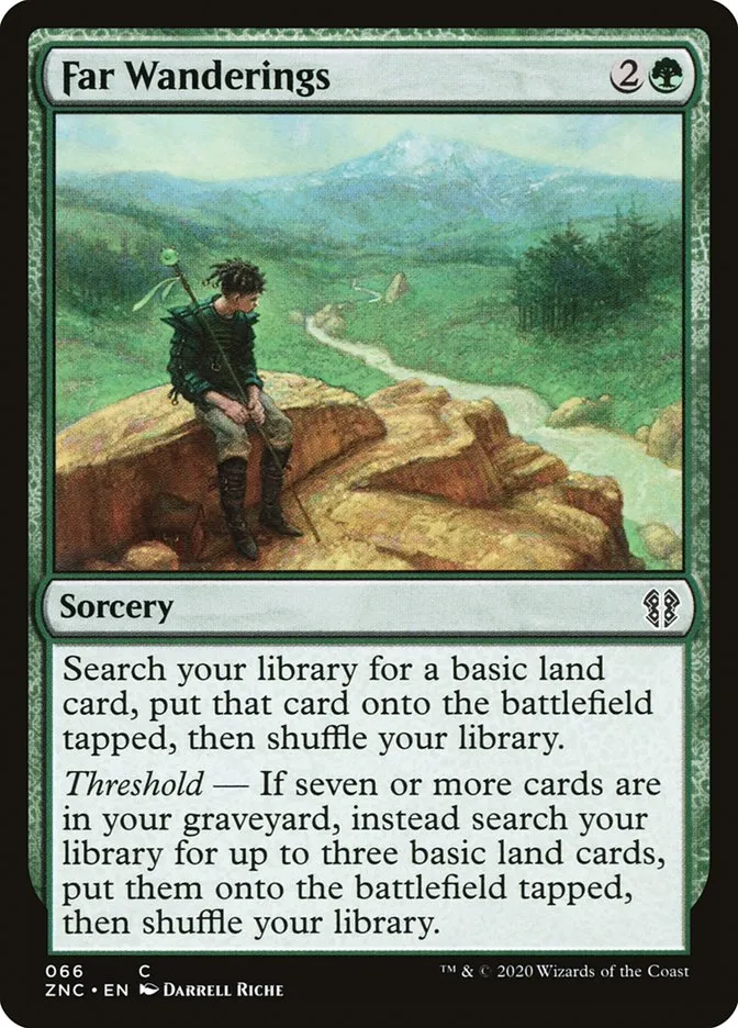 2020 Zendikar Rising Commander Far Wanderings common #66 common card image