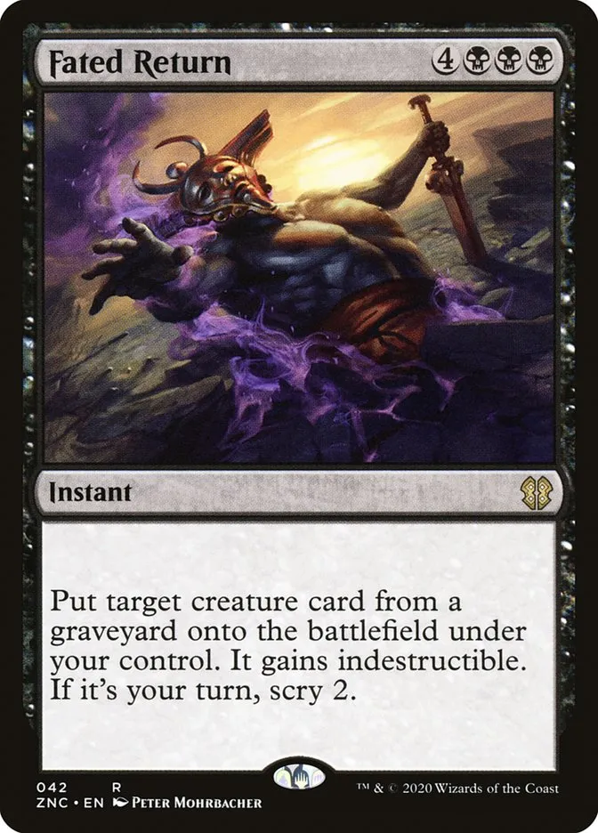 2020 Zendikar Rising Commander Fated Return rare #42 rare card image