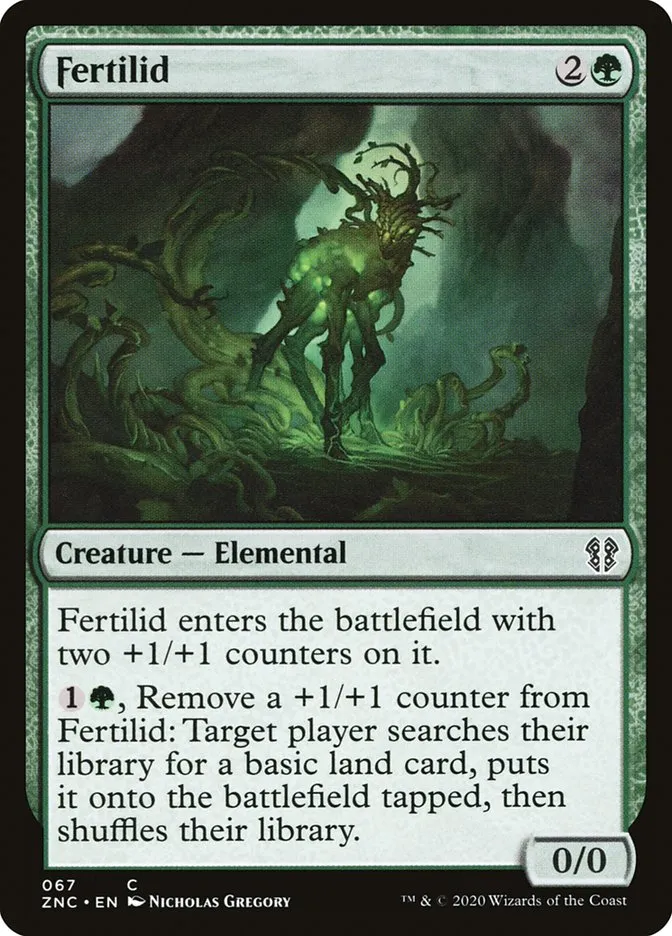 2020 Zendikar Rising Commander Fertilid common #67 common card image
