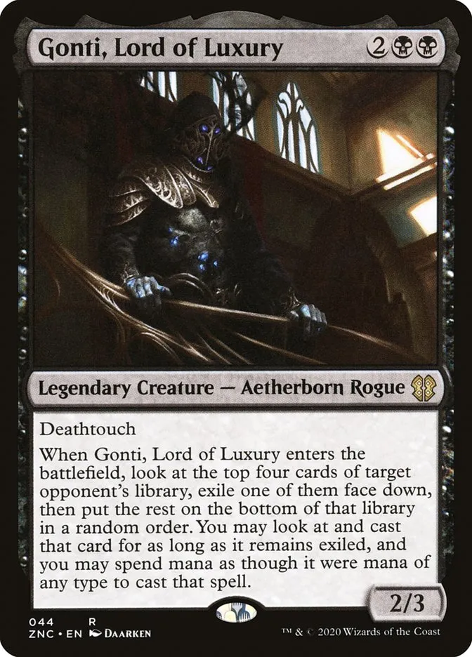 2020 Zendikar Rising Commander Gonti, Lord of Luxury rare #44 rare card image