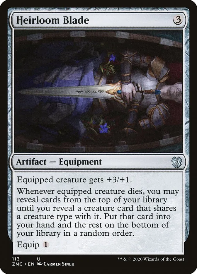 2020 Zendikar Rising Commander Heirloom Blade uncommon #113 uncommon card image