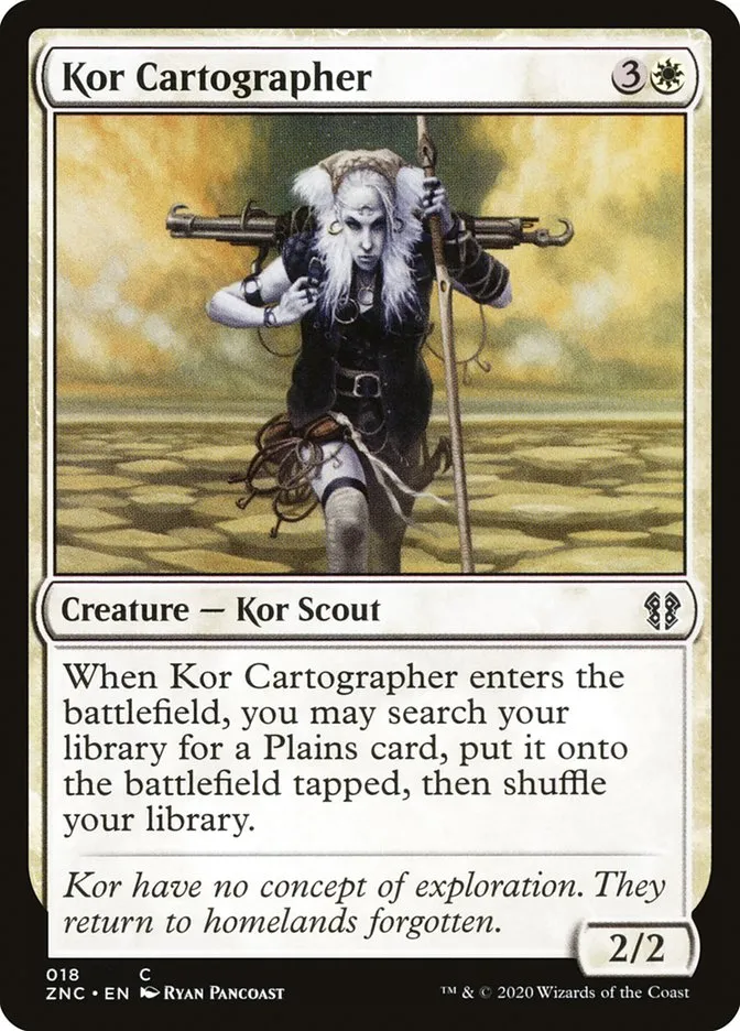 2020 Zendikar Rising Commander Kor Cartographer common #18 common card image