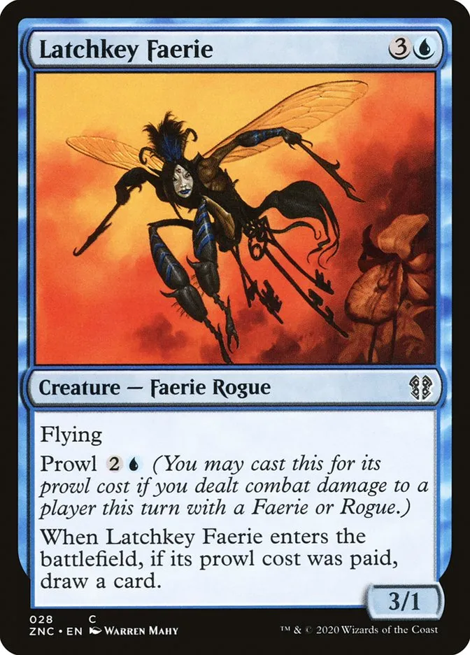 2020 Zendikar Rising Commander Latchkey Faerie common #28 common card image