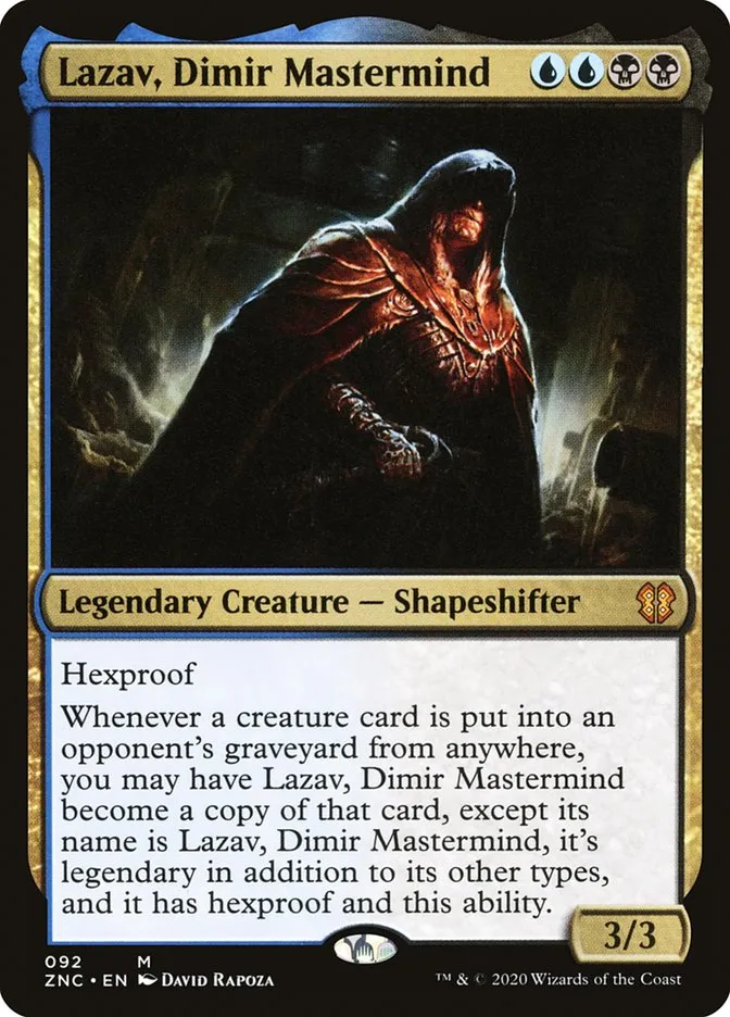 2020 Zendikar Rising Commander Lazav, Dimir Mastermind mythic #92 mythic card image