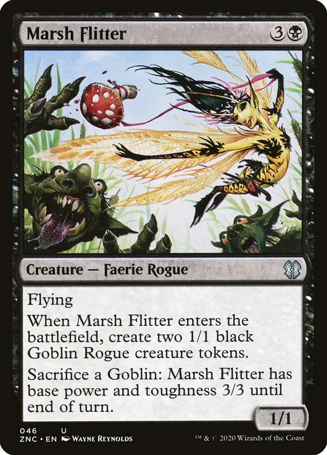 2020 Zendikar Rising Commander Marsh Flitter uncommon #46 uncommon card image