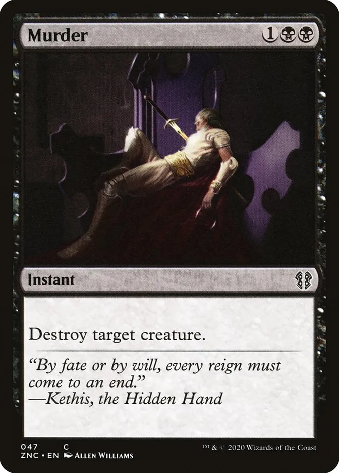 2020 Zendikar Rising Commander Murder common #47 common card image