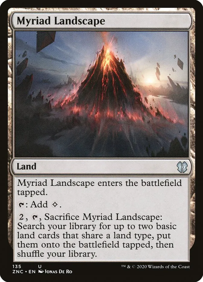 2020 Zendikar Rising Commander Myriad Landscape uncommon #135 uncommon card image