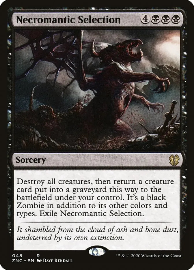 2020 Zendikar Rising Commander Necromantic Selection rare #48 rare card image