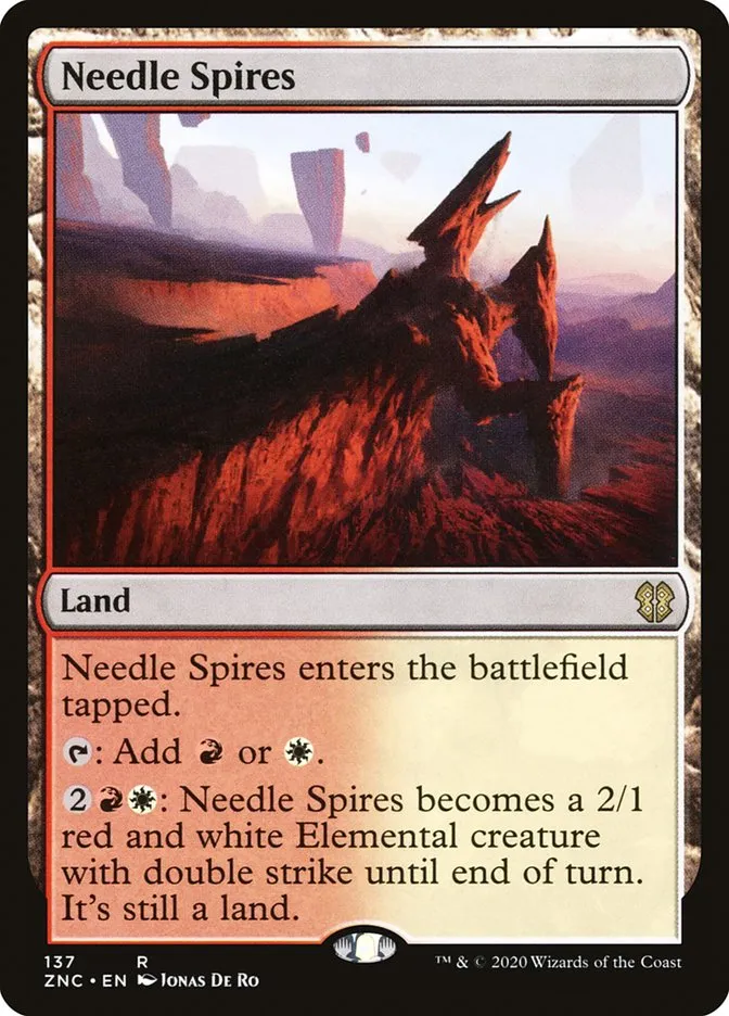 2020 Zendikar Rising Commander Needle Spires rare #137 rare card image
