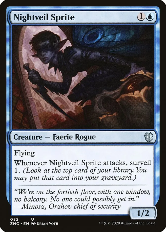 2020 Zendikar Rising Commander Nightveil Sprite uncommon #32 uncommon card image