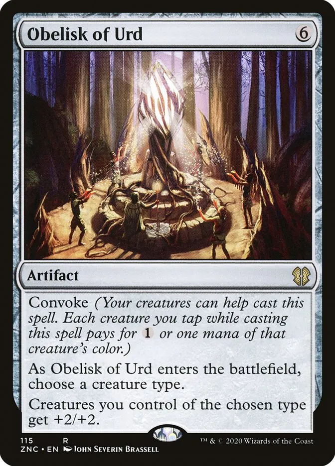 2020 Zendikar Rising Commander Obelisk of Urd rare #115 rare card image