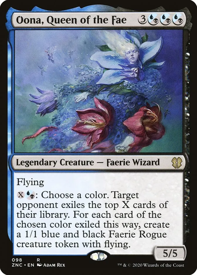 2020 Zendikar Rising Commander Oona, Queen of the Fae rare #98 rare card image