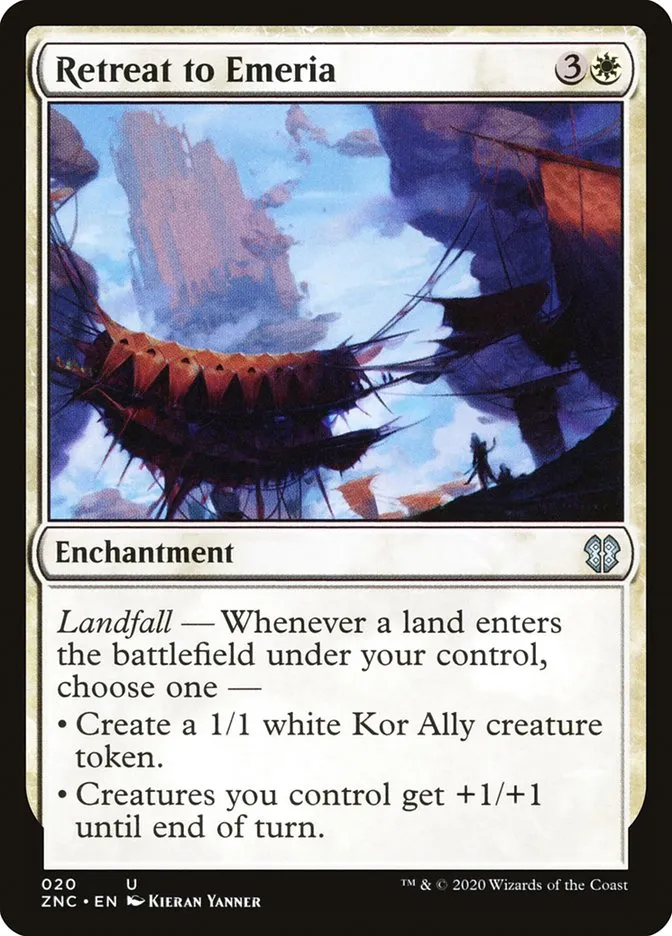 2020 Zendikar Rising Commander Retreat to Emeria uncommon #20 uncommon card image